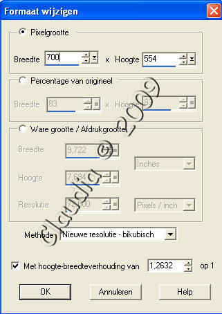 Formaat van de frames wijzigen